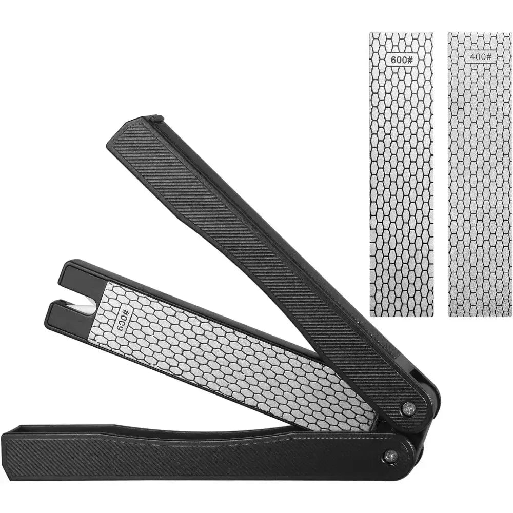 Affuteur-couteau-professionnel-diamante-pliable-double-face-grain-400-et-600-avec-manche-noir-ouvert-Art-galleyset