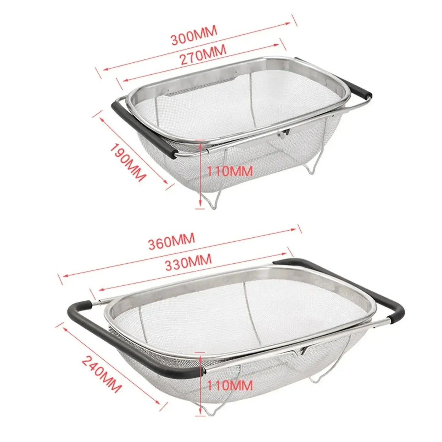Passoire inox rétractable | RetraDrain™ Art-Galleyset