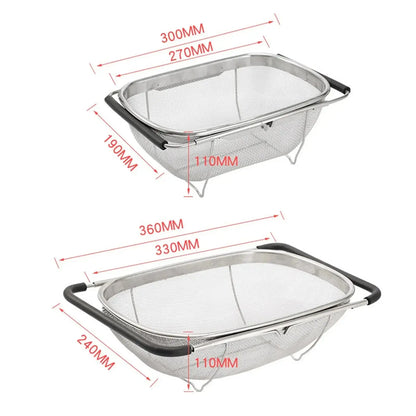 Passoire inox rétractable | RetraDrain™ Art-Galleyset